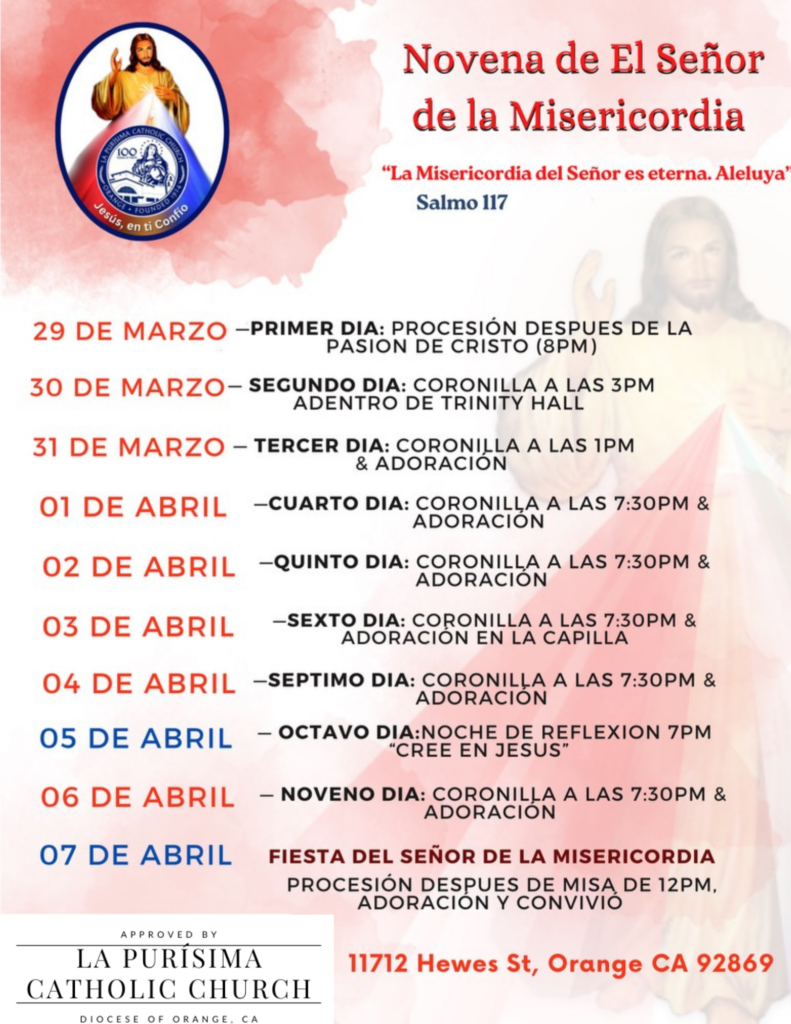 Fiesta del Señor de la Misericordia La Purisima Catholic Church