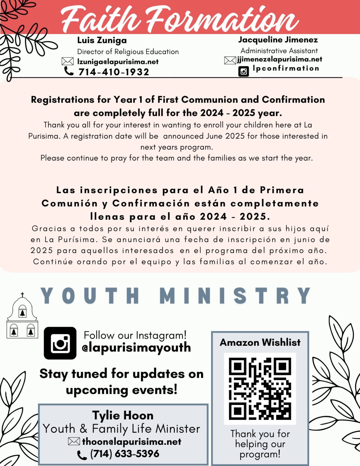 First Communion La Purisima Catholic Church